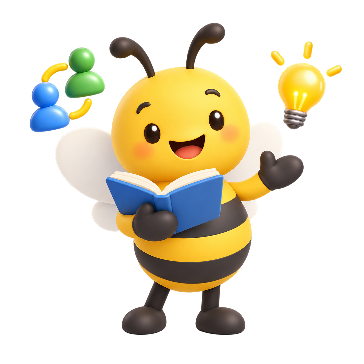 HIVE의 연결과 협업을 표현하는 3D 꿀벌 캐릭터